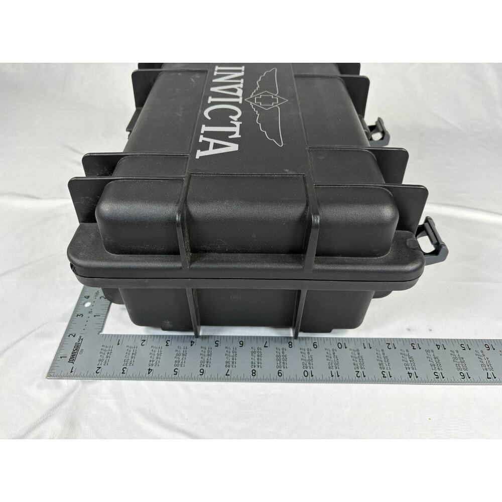 Invicta Gray Watch Storage Box Case Plastic Foam Organizer 8-Slot Hard Shell - Picture 15 of 16